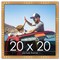 20x20 Thin Bamboo Picture Frame with UV-Resistant Acrylic & Acid Free Backing, Available in 2 Finishes - Gold and Brown